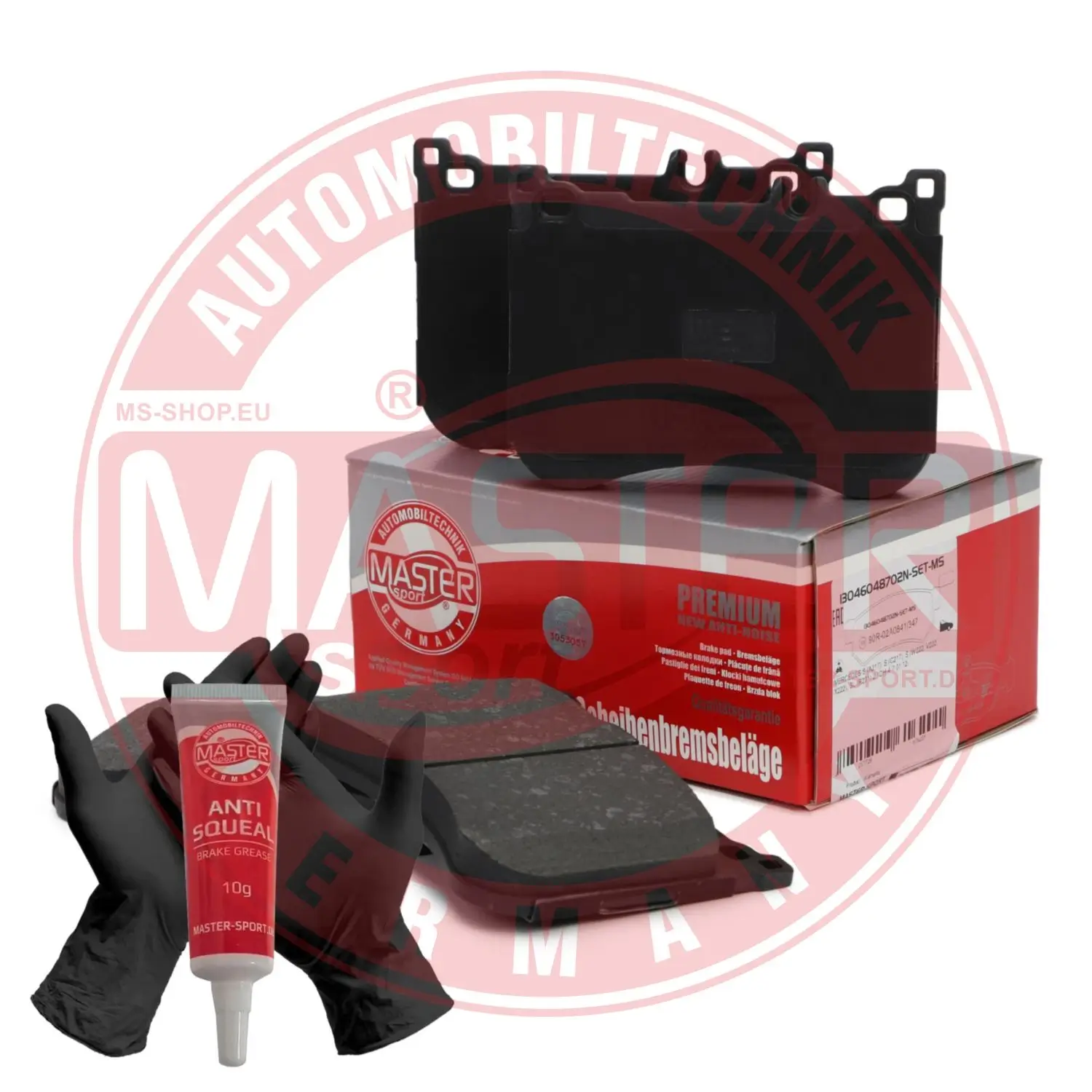 Bremsbelagsatz, Scheibenbremse Vorderachse MASTER-SPORT GERMANY 13046048702N-SET-MS