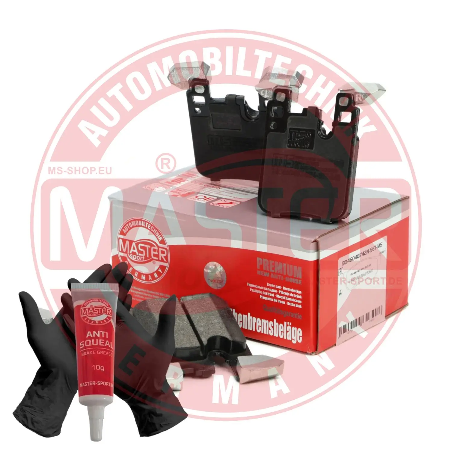 Bremsbelagsatz, Scheibenbremse Hinterachse MASTER-SPORT GERMANY 13046048742N-SET-MS