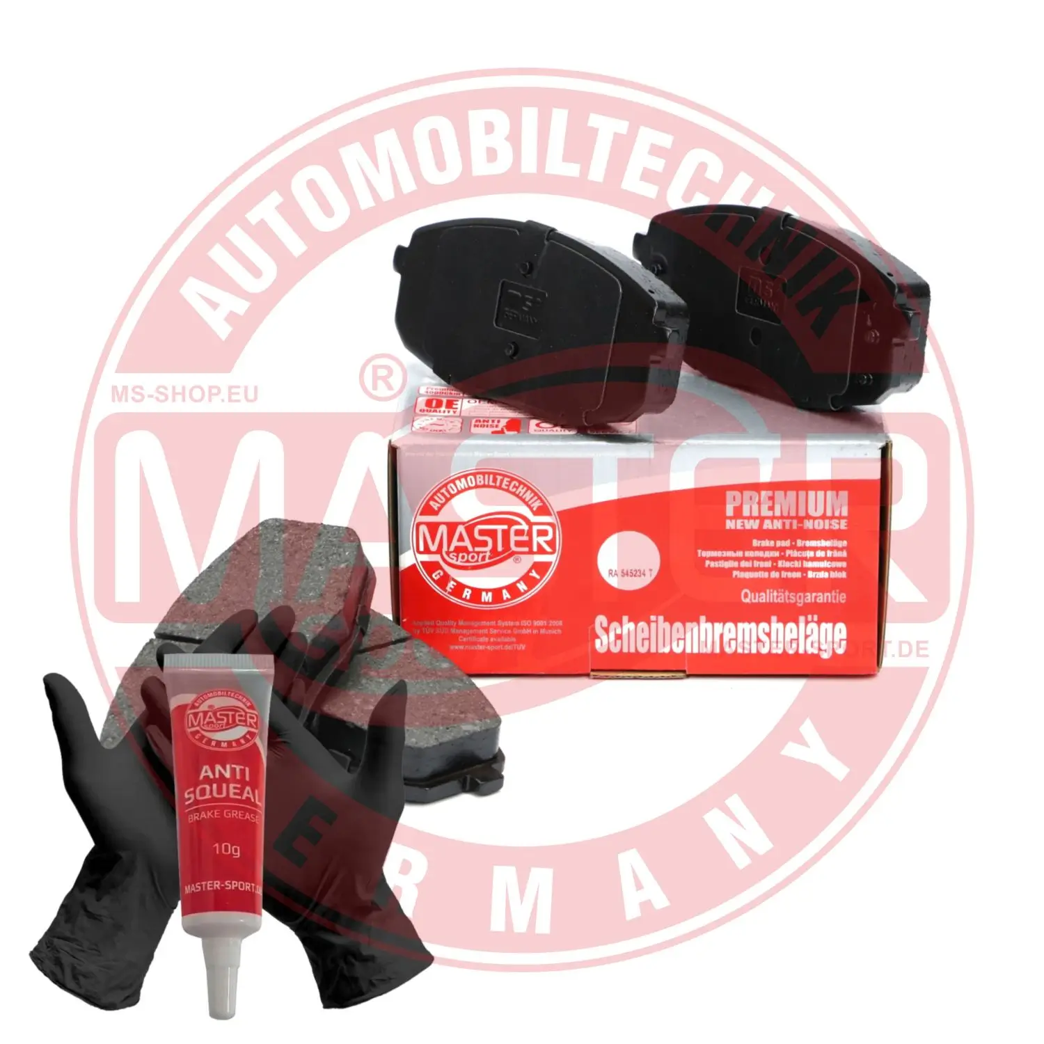 Bremsbelagsatz, Scheibenbremse Vorderachse MASTER-SPORT GERMANY 13046057422N-SET-MS