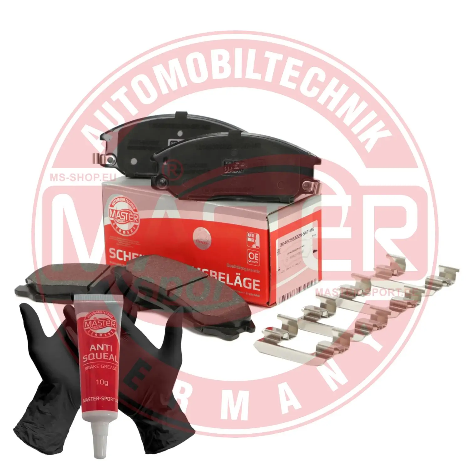 Bremsbelagsatz, Scheibenbremse Vorderachse MASTER-SPORT GERMANY 13046058322N-SET-MS