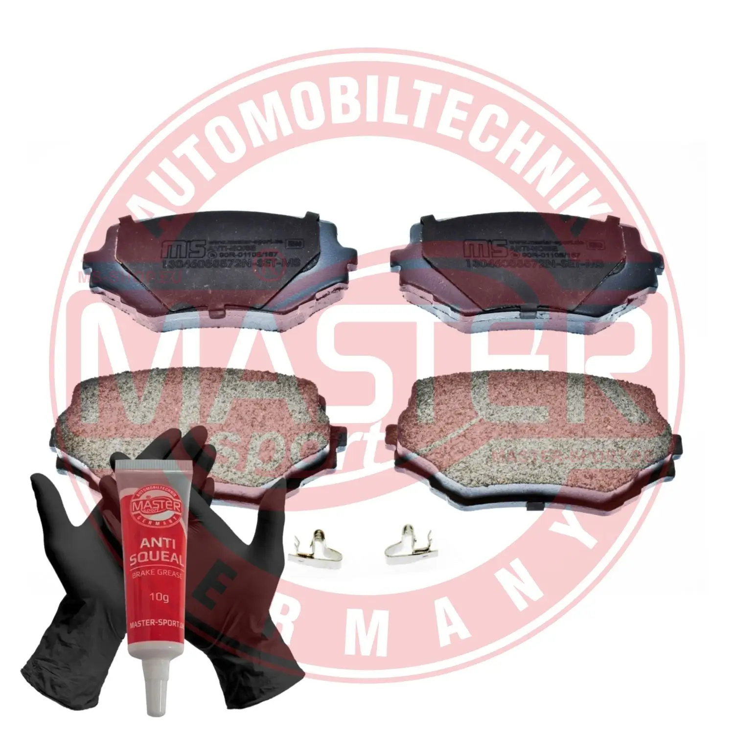 Bremsbelagsatz, Scheibenbremse Vorderachse MASTER-SPORT GERMANY 13046058572N-SET-MS