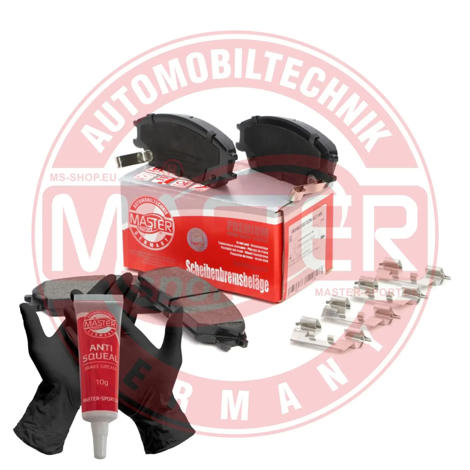 Bremsbelagsatz, Scheibenbremse Vorderachse MASTER-SPORT GERMANY 13046058722N-SET-MS