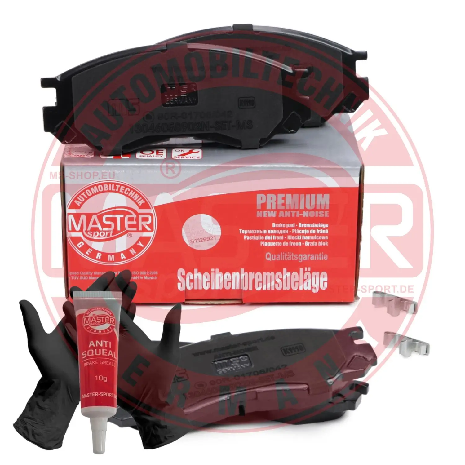 Bremsbelagsatz, Scheibenbremse Vorderachse MASTER-SPORT GERMANY 13046058902N-SET-MS