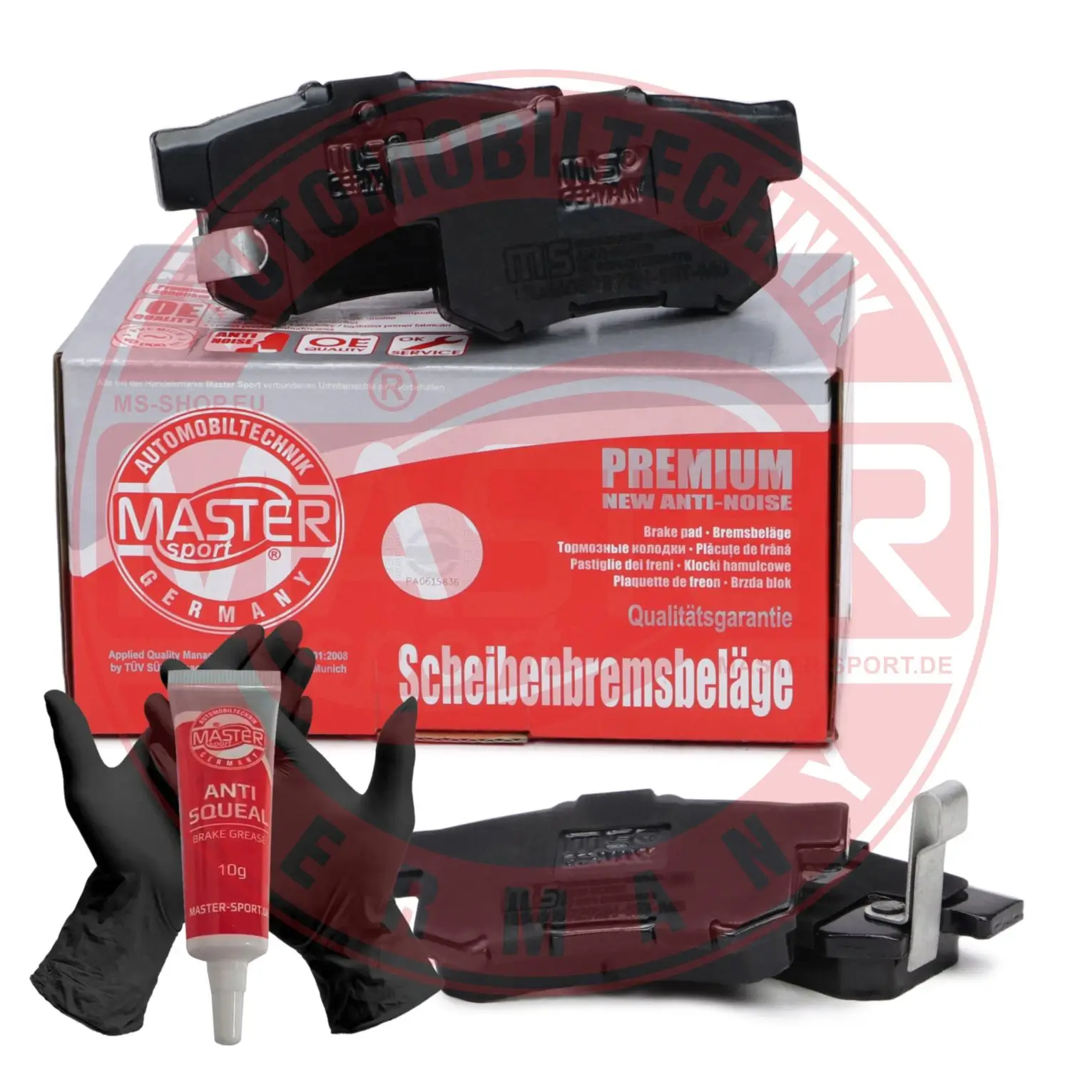 Bremsbelagsatz, Scheibenbremse Hinterachse MASTER-SPORT GERMANY 13046059292N-SET-MS