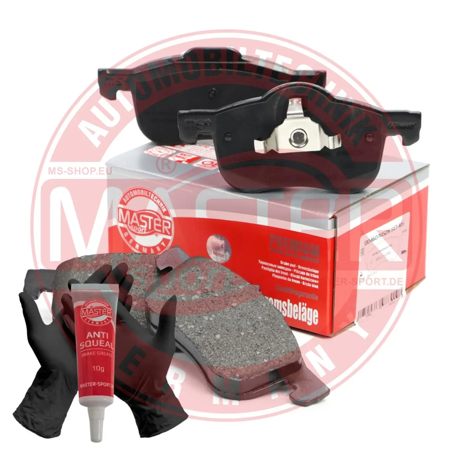 Bremsbelagsatz, Scheibenbremse Vorderachse MASTER-SPORT GERMANY 13046071452N-SET-MS