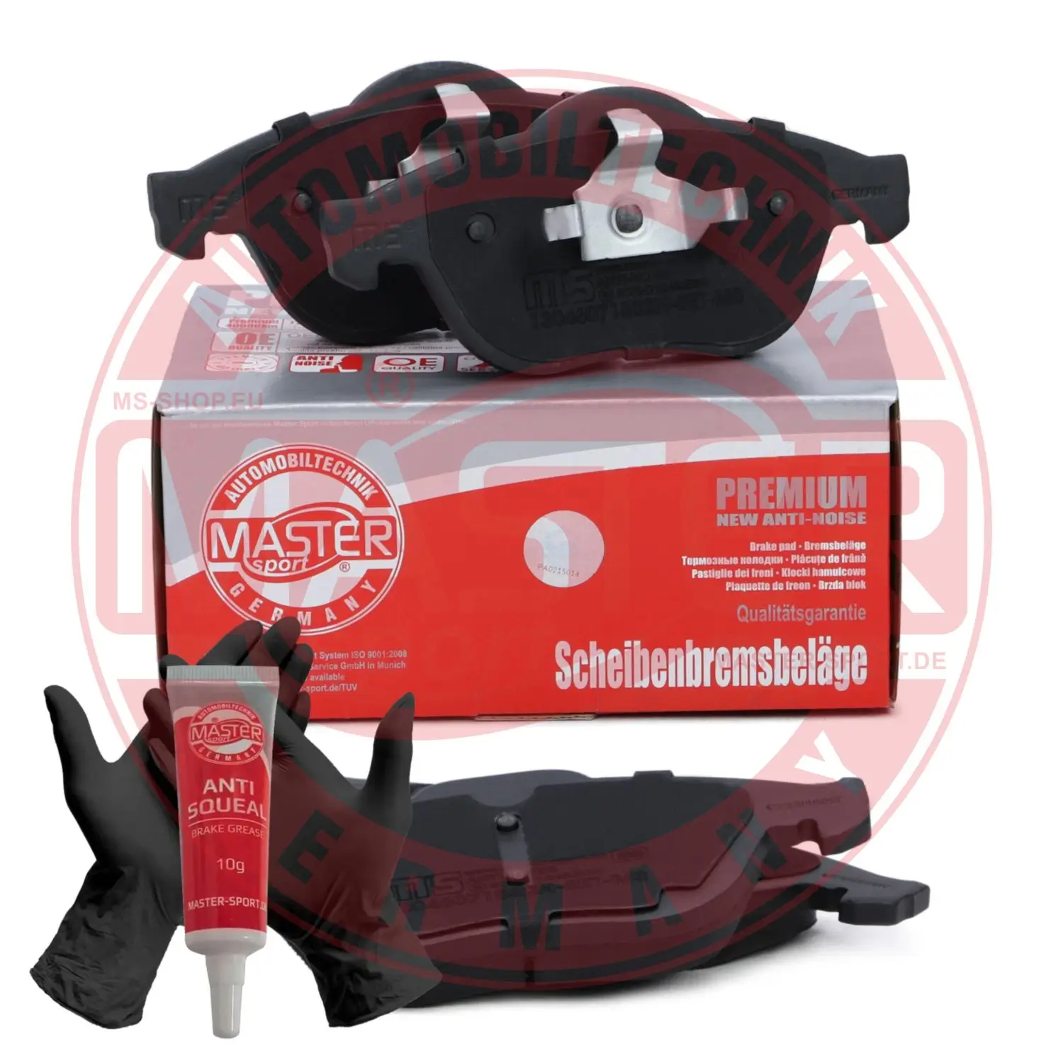 Bremsbelagsatz, Scheibenbremse Vorderachse MASTER-SPORT GERMANY 13046071582N-SET-MS