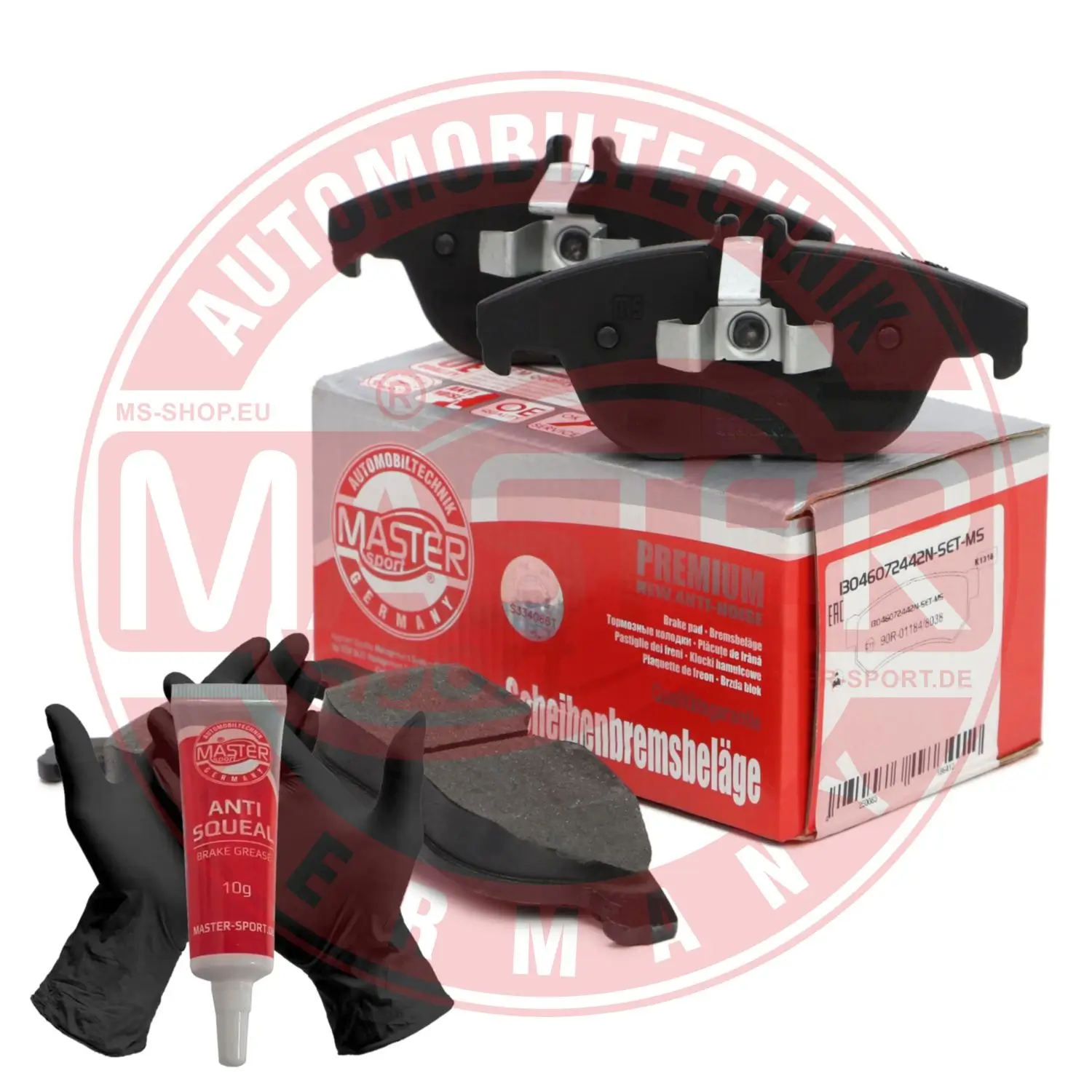 Bremsbelagsatz, Scheibenbremse Hinterachse MASTER-SPORT GERMANY 13046072442N-SET-MS