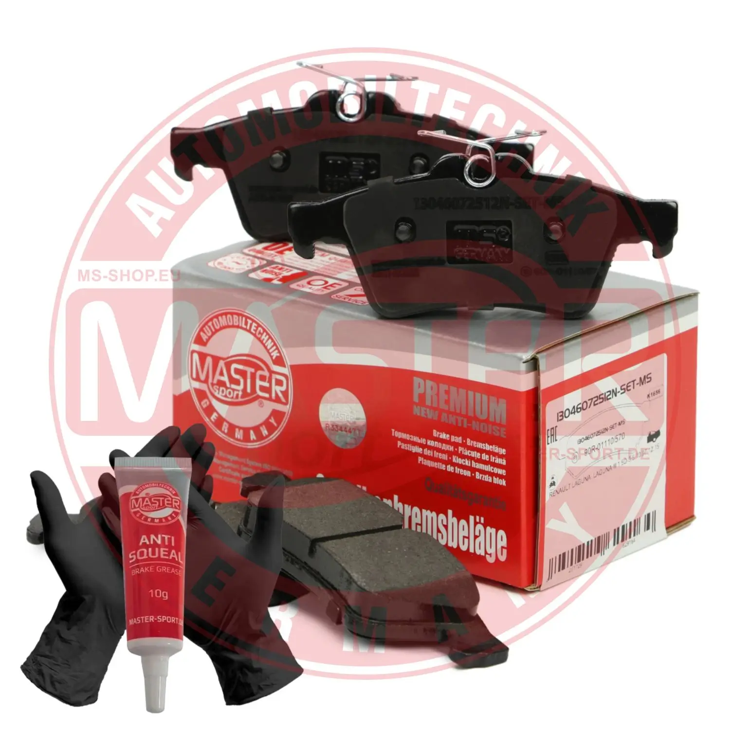 Bremsbelagsatz, Scheibenbremse Hinterachse MASTER-SPORT GERMANY 13046072512N-SET-MS