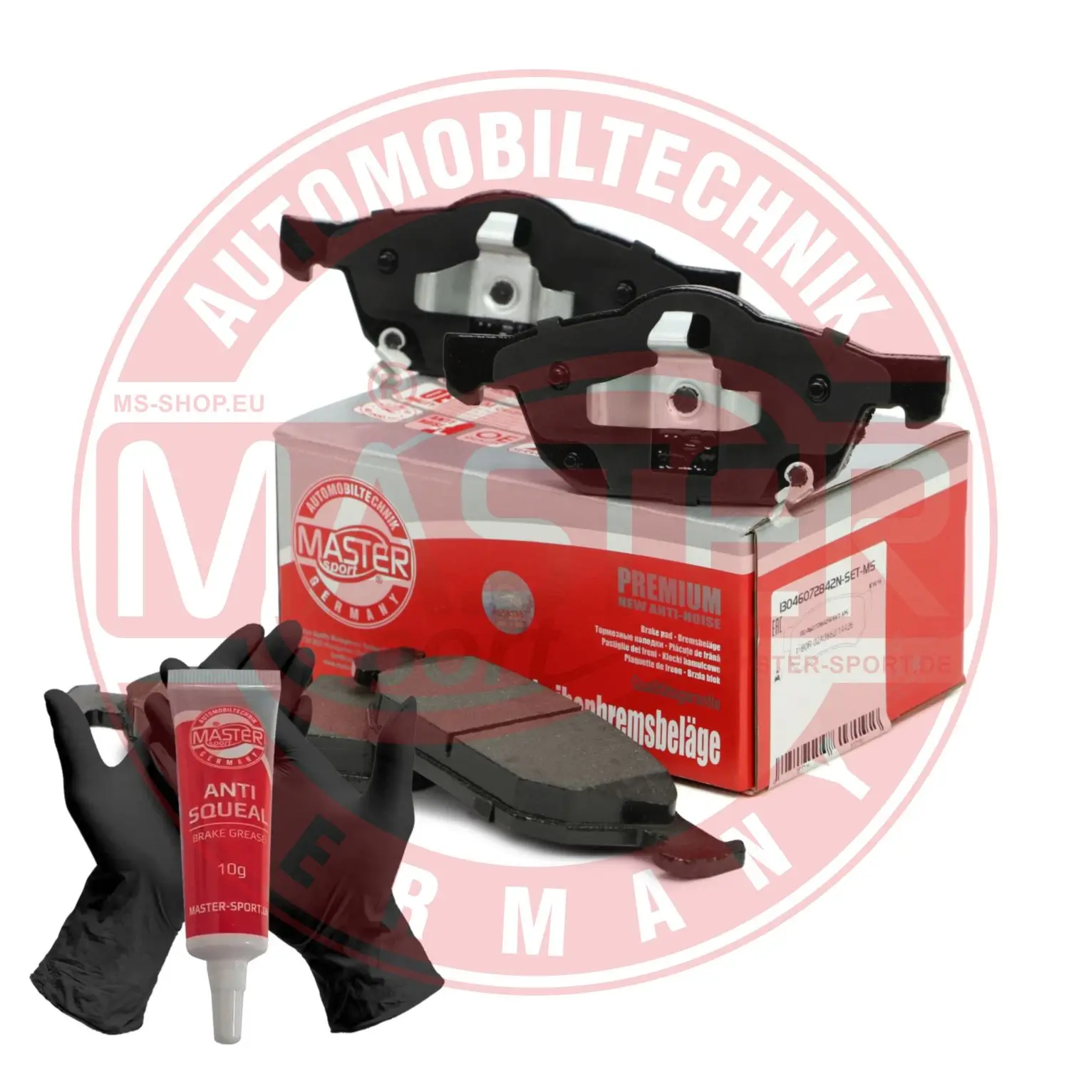 Bremsbelagsatz, Scheibenbremse Vorderachse MASTER-SPORT GERMANY 13046072842N-SET-MS