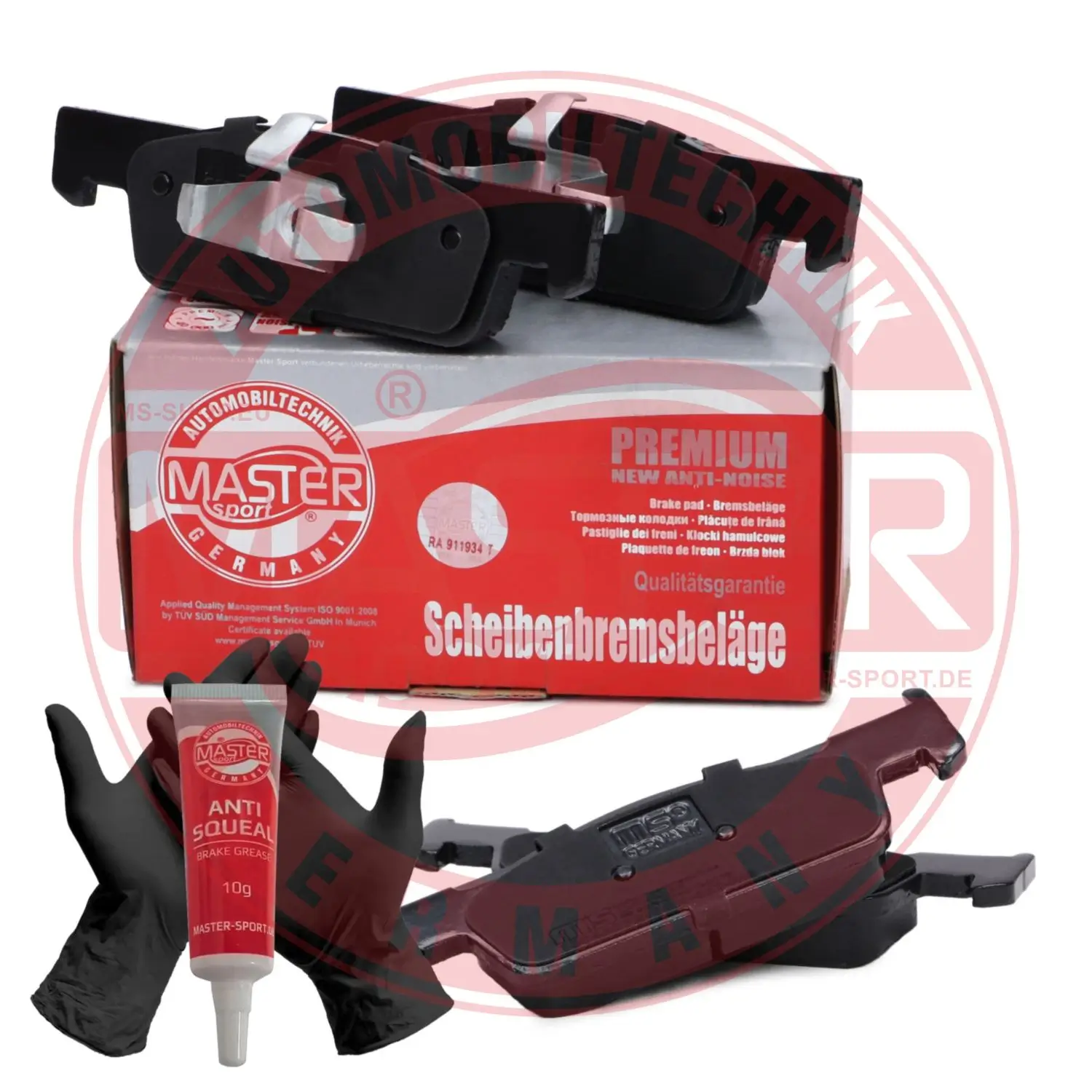 Bremsbelagsatz, Scheibenbremse Vorderachse MASTER-SPORT GERMANY 13046072982N-SET-MS