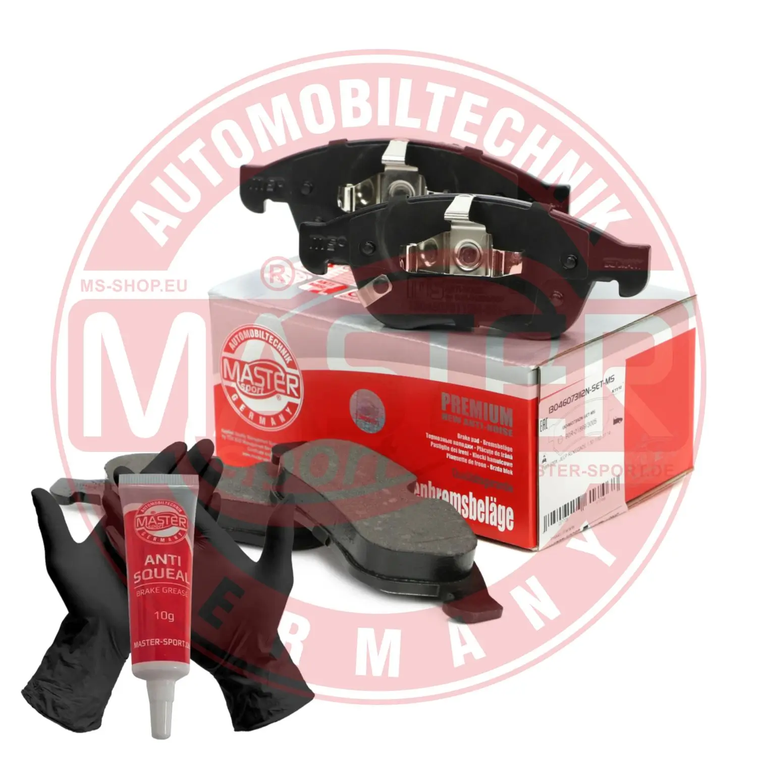 Bremsbelagsatz, Scheibenbremse Vorderachse MASTER-SPORT GERMANY 13046073112N-SET-MS