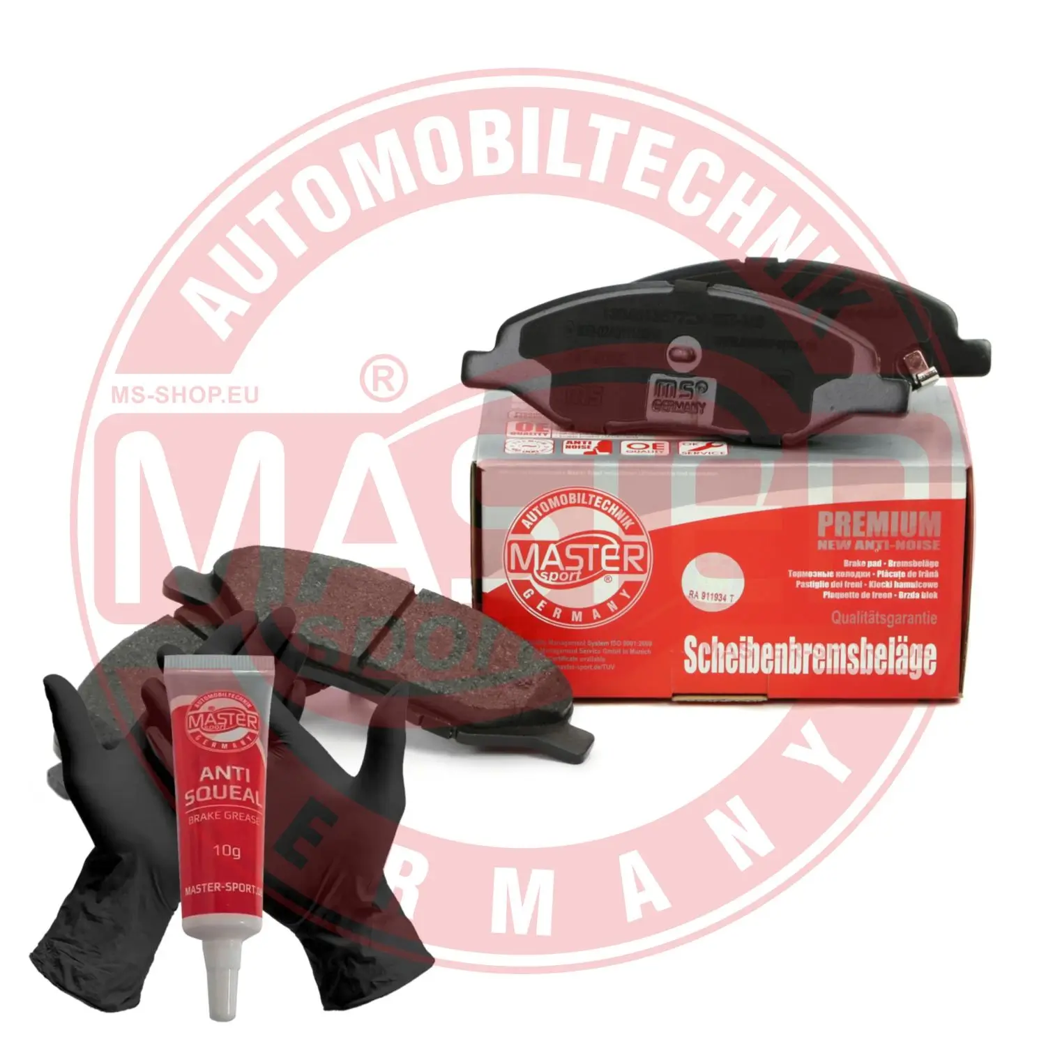 Bremsbelagsatz, Scheibenbremse Vorderachse MASTER-SPORT GERMANY 13046135772N-SET-MS