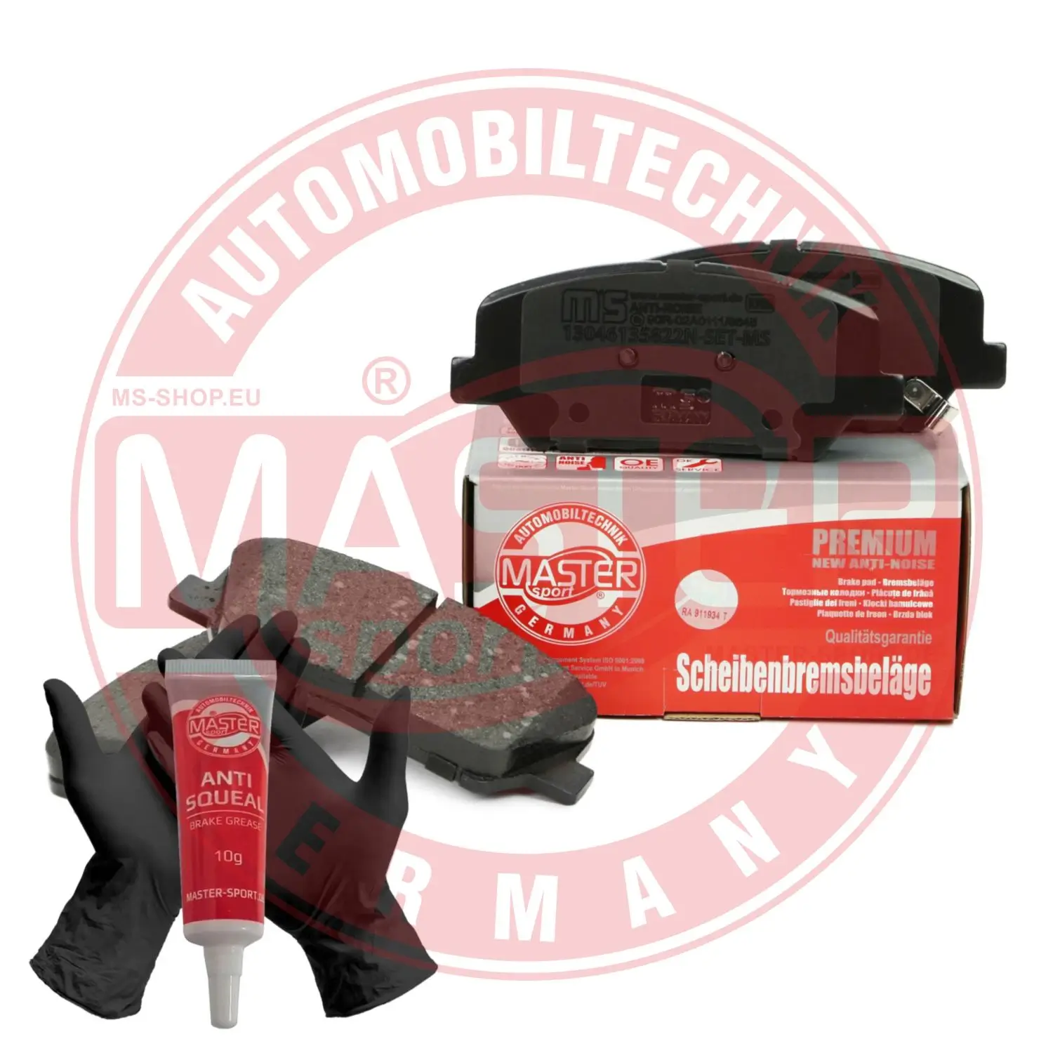 Bremsbelagsatz, Scheibenbremse Vorderachse MASTER-SPORT GERMANY 13046135822N-SET-MS