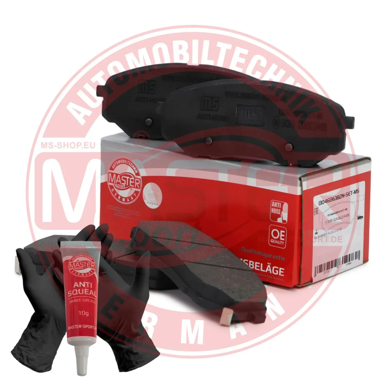 Bremsbelagsatz, Scheibenbremse Vorderachse MASTER-SPORT GERMANY 13046136382N-SET-MS