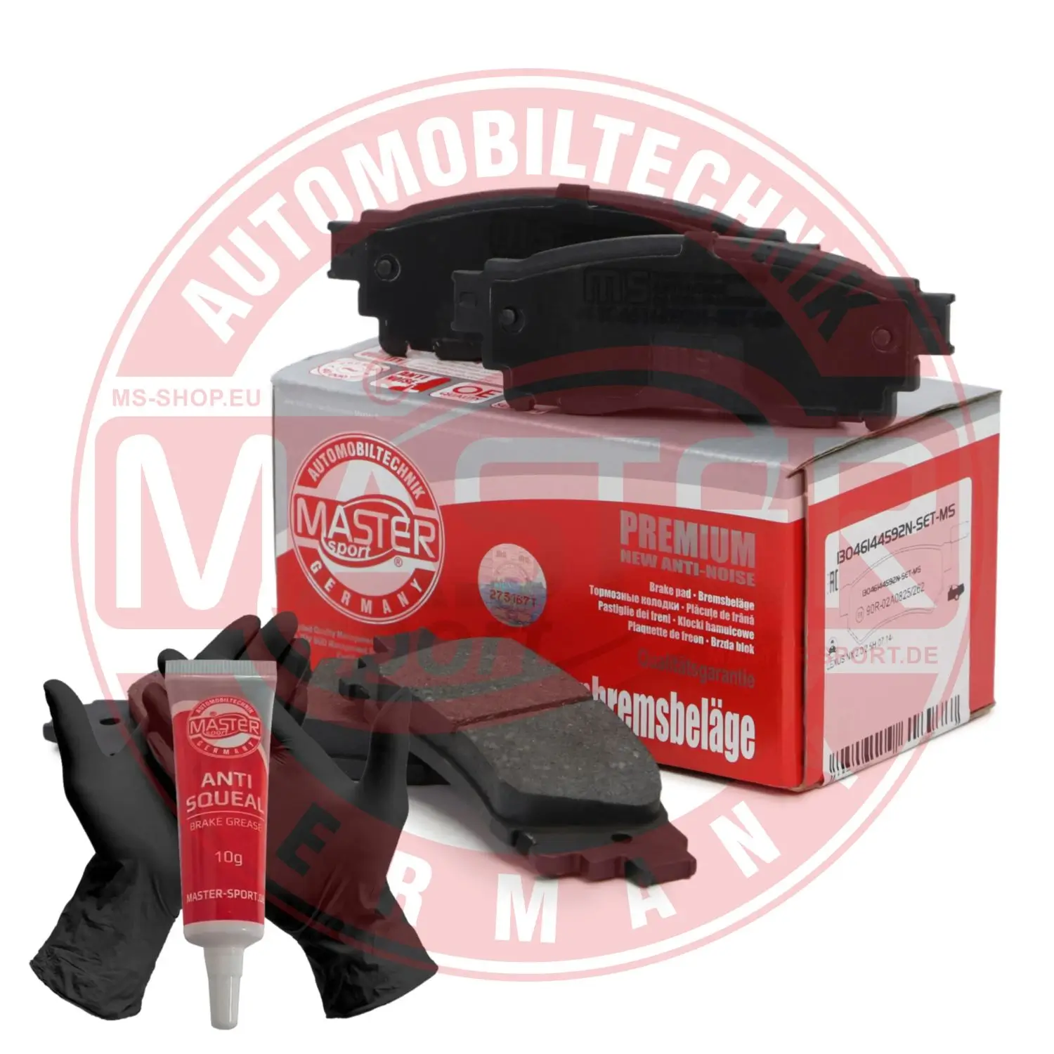 Bremsbelagsatz, Scheibenbremse Hinterachse MASTER-SPORT GERMANY 13046144592N-SET-MS