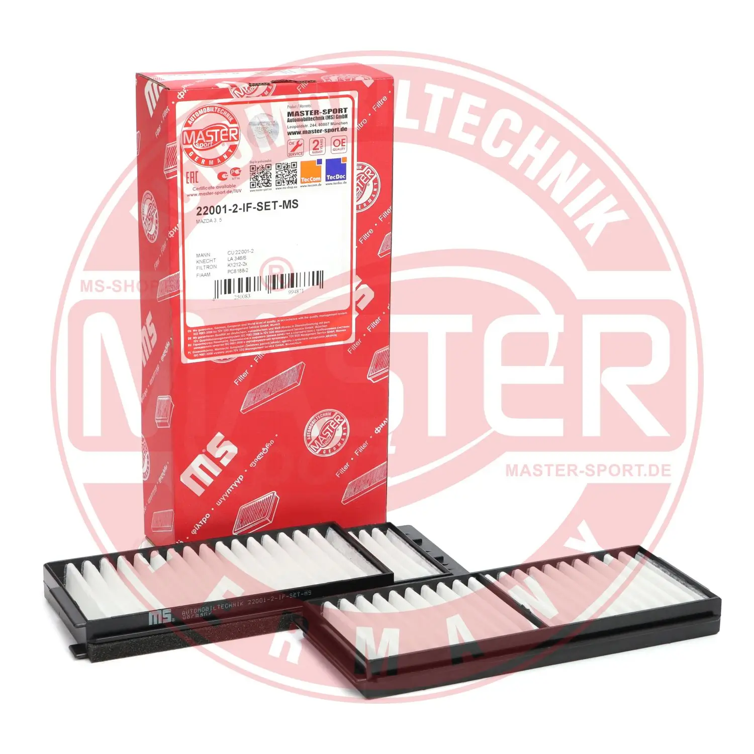 Filter, Innenraumluft MASTER-SPORT GERMANY 22001-2-IF-SET-MS
