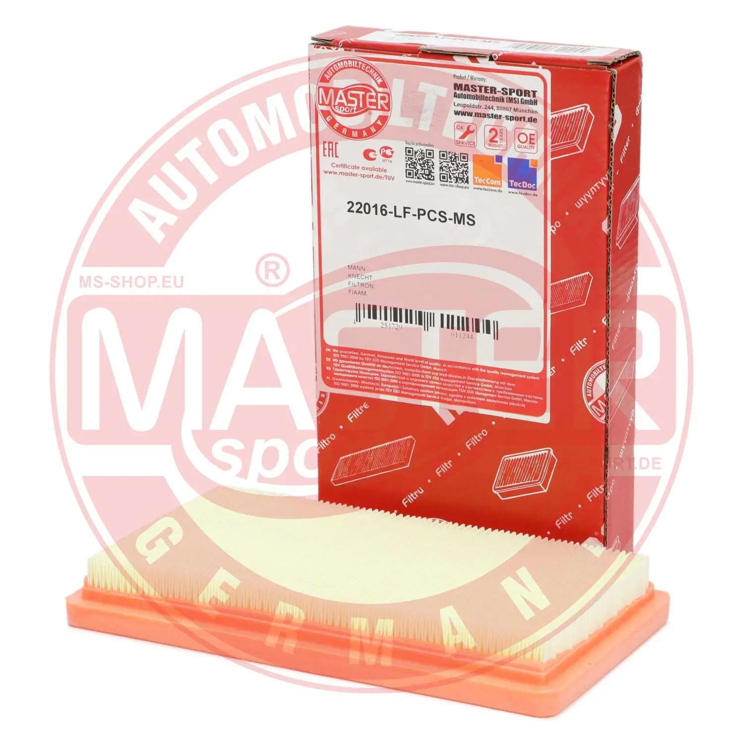 Luftfilter MASTER-SPORT GERMANY 22016-LF-PCS-MS