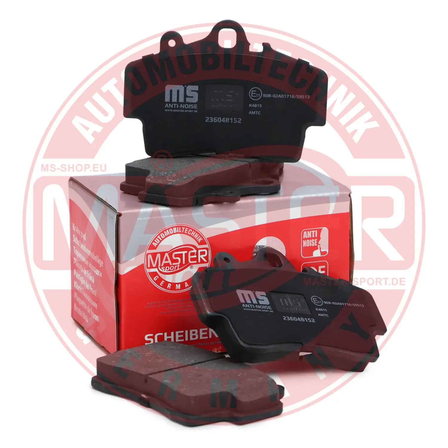 Bremsbelagsatz, Scheibenbremse Vorderachse MASTER-SPORT GERMANY 236048152