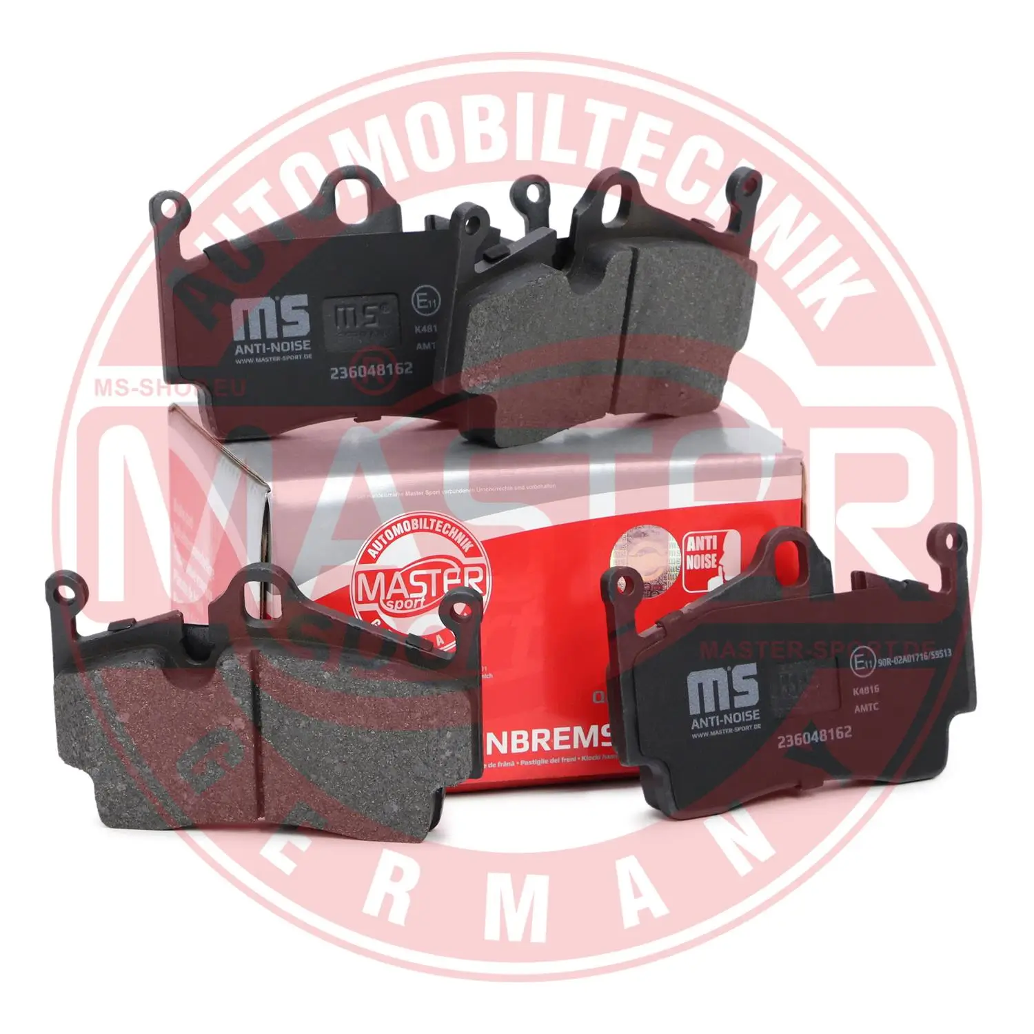 Bremsbelagsatz, Scheibenbremse Hinterachse MASTER-SPORT GERMANY 236048162