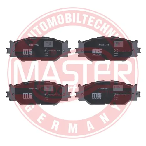 Bremsbelagsatz, Scheibenbremse Vorderachse MASTER-SPORT GERMANY 236057702 Bild Bremsbelagsatz, Scheibenbremse Vorderachse MASTER-SPORT GERMANY 236057702