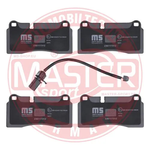 Bremsbelagsatz, Scheibenbremse Hinterachse MASTER-SPORT GERMANY 236117312 Bild Bremsbelagsatz, Scheibenbremse Hinterachse MASTER-SPORT GERMANY 236117312