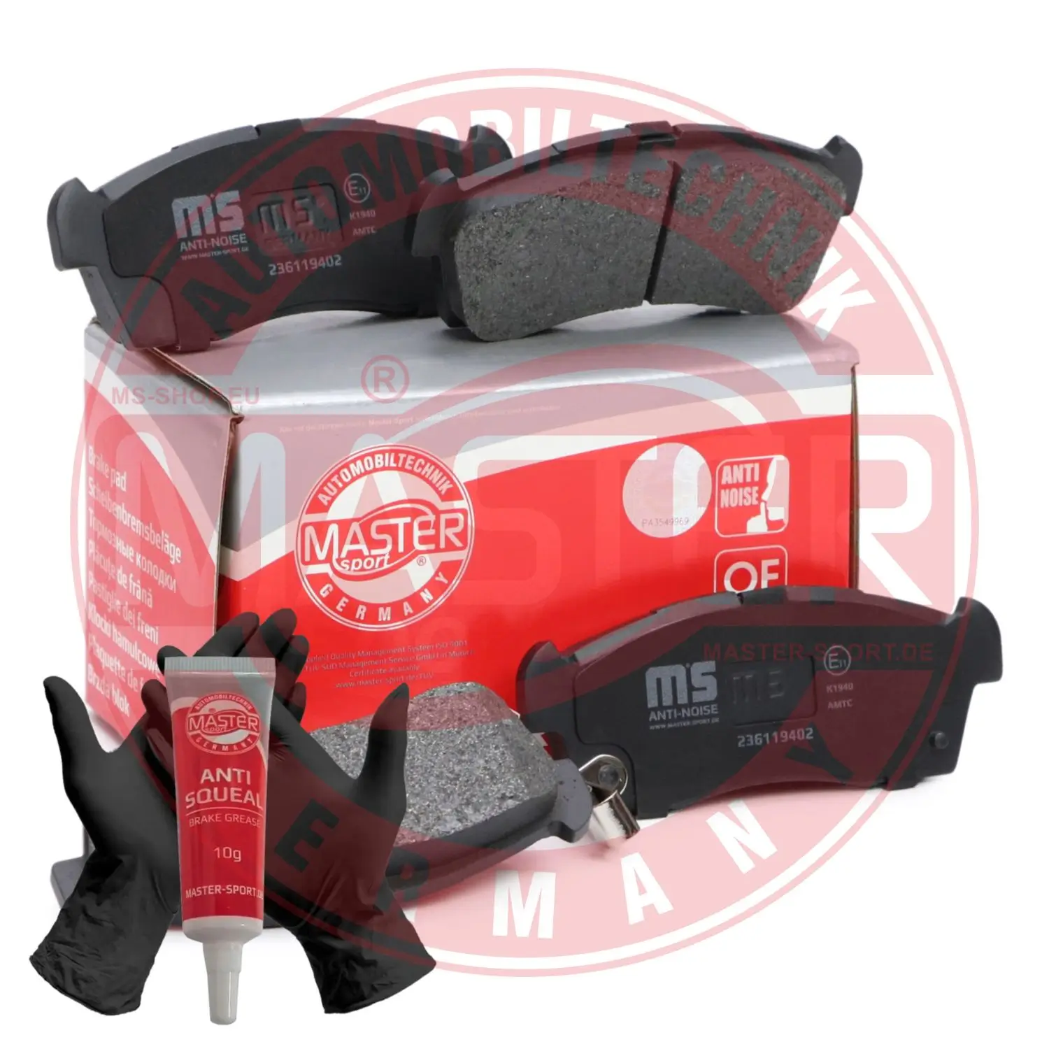 Bremsbelagsatz, Scheibenbremse Vorderachse MASTER-SPORT GERMANY 236119402