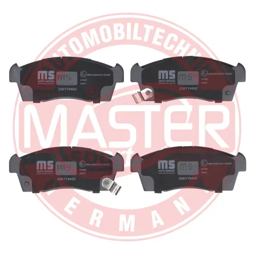 Bremsbelagsatz, Scheibenbremse Vorderachse MASTER-SPORT GERMANY 236119402 Bild Bremsbelagsatz, Scheibenbremse Vorderachse MASTER-SPORT GERMANY 236119402