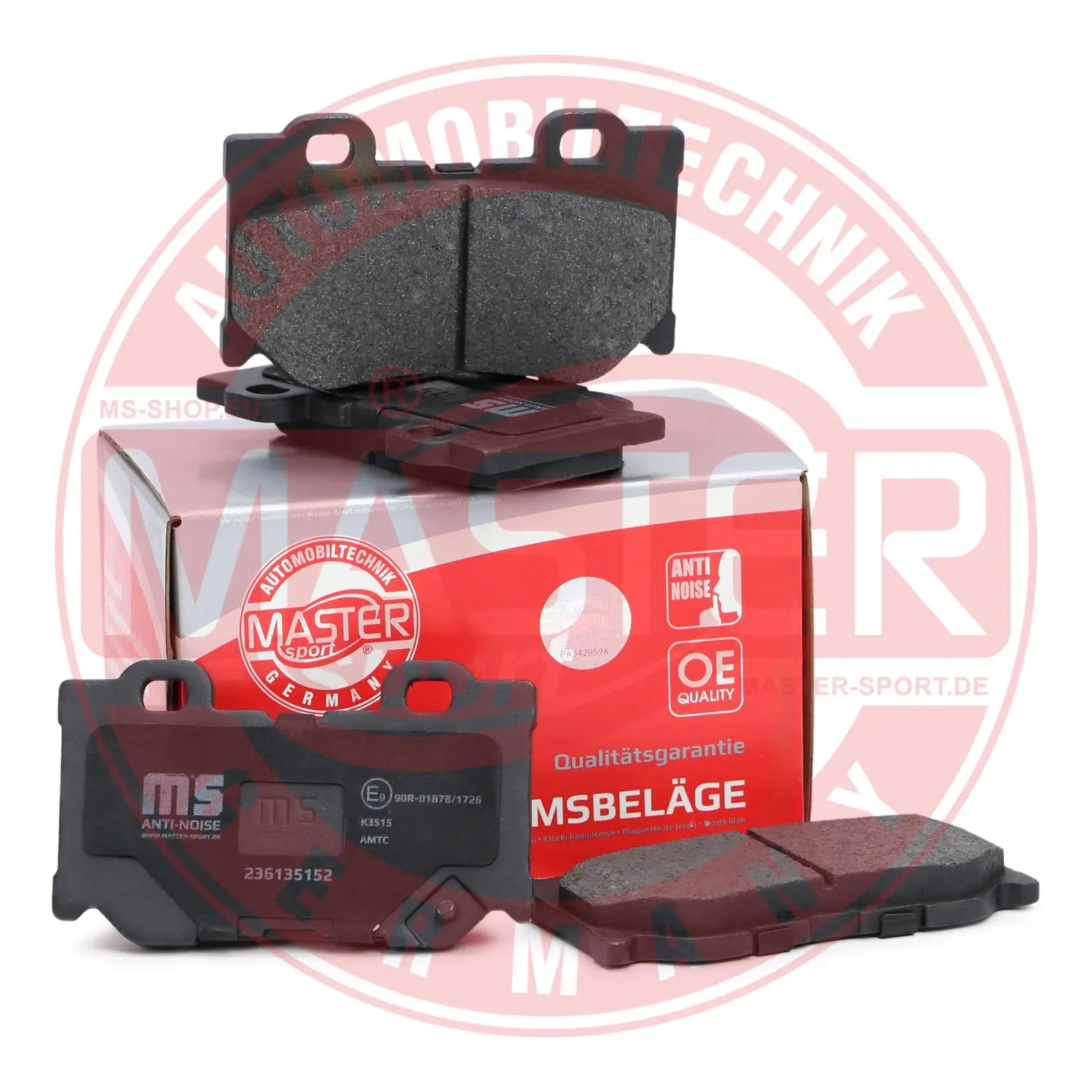 Bremsbelagsatz, Scheibenbremse Hinterachse MASTER-SPORT GERMANY 236135152