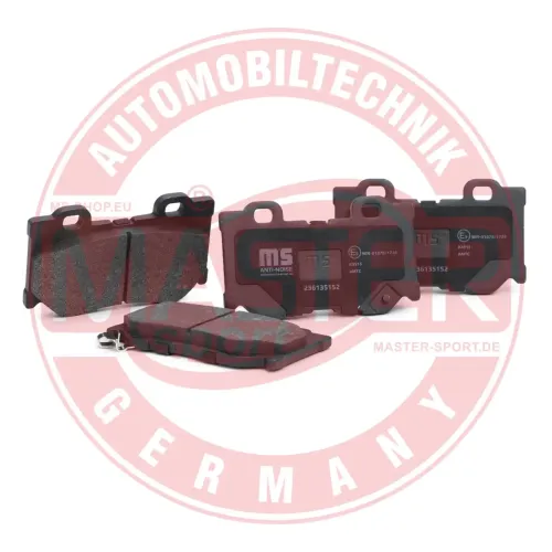 Bremsbelagsatz, Scheibenbremse Hinterachse MASTER-SPORT GERMANY 236135152 Bild Bremsbelagsatz, Scheibenbremse Hinterachse MASTER-SPORT GERMANY 236135152