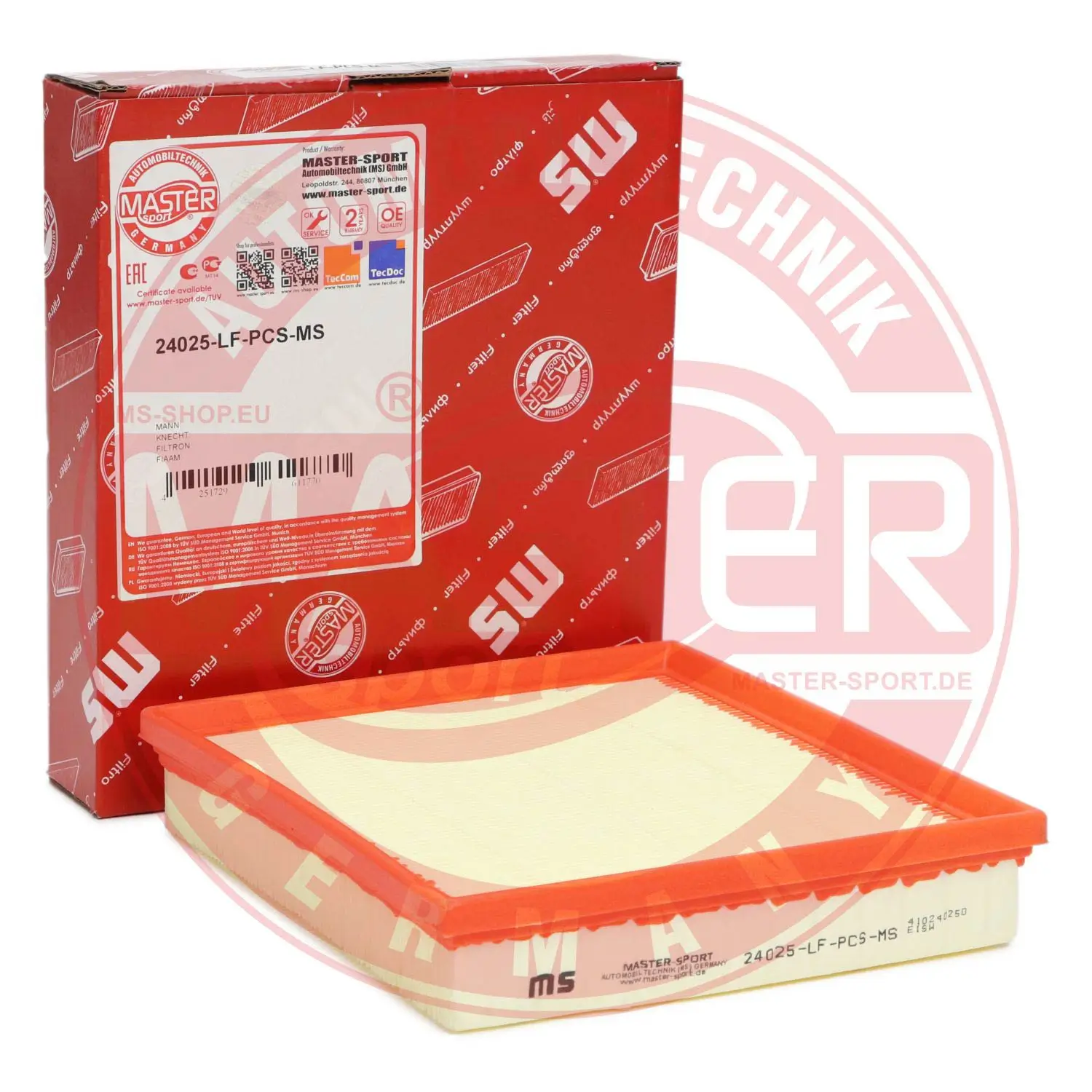 Luftfilter MASTER-SPORT GERMANY 24025-LF-PCS-MS