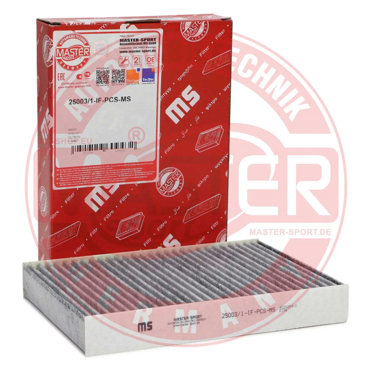 Filter, Innenraumluft MASTER-SPORT GERMANY 25003/1-IF-PCS-MS