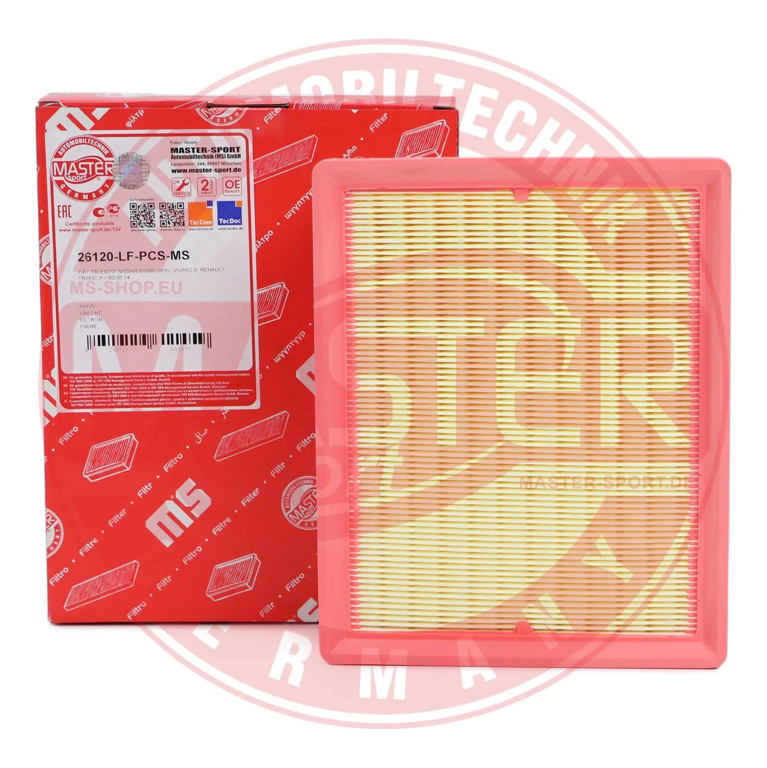 Luftfilter MASTER-SPORT GERMANY 26120-LF-PCS-MS