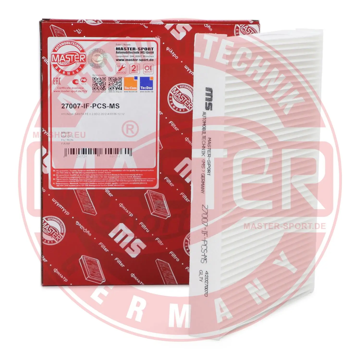 Filter, Innenraumluft MASTER-SPORT GERMANY 27007-IF-PCS-MS