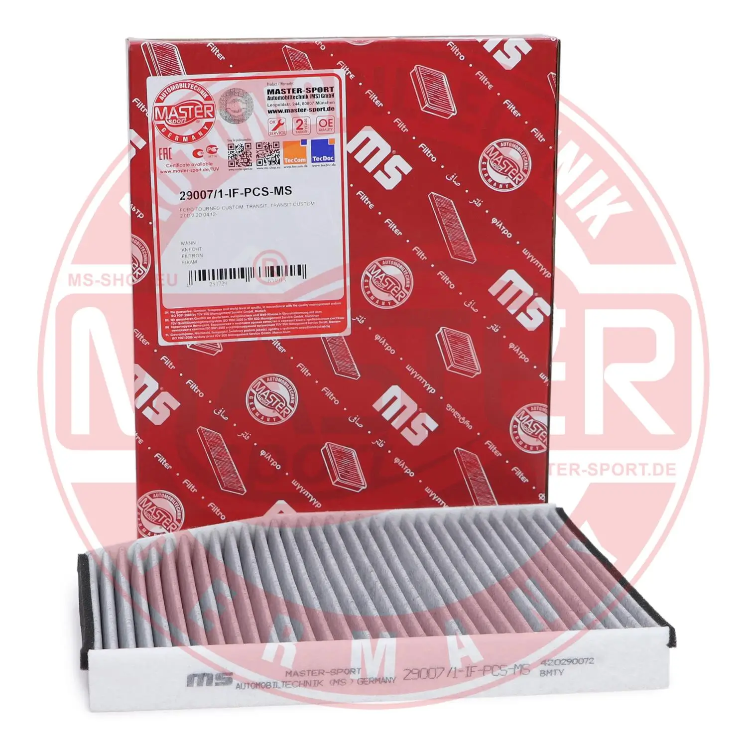 Filter, Innenraumluft MASTER-SPORT GERMANY 29007/1-IF-PCS-MS