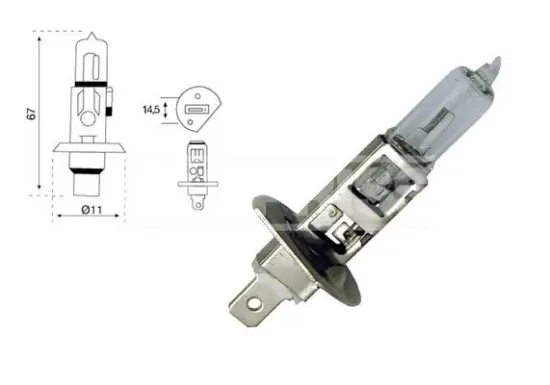 Glühlampe, Fernscheinwerfer 12 V 55 W H1 CARPRISS 79780230 Bild Glühlampe, Fernscheinwerfer 12 V 55 W H1 CARPRISS 79780230