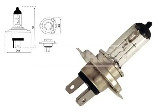 Glühlampe, Fernscheinwerfer 12 V 60/55 W H4 CARPRISS 79780235 Bild Glühlampe, Fernscheinwerfer 12 V 60/55 W H4 CARPRISS 79780235