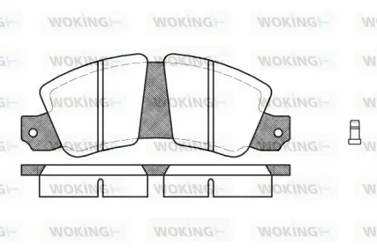 Bremsbelagsatz, Scheibenbremse Hinterachse WOKING P1233.02 Bild Bremsbelagsatz, Scheibenbremse Hinterachse WOKING P1233.02