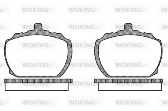 Bremsbelagsatz, Scheibenbremse Vorderachse WOKING P1583.10 Bild Bremsbelagsatz, Scheibenbremse Vorderachse WOKING P1583.10