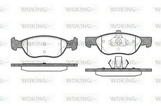 Bremsbelagsatz, Scheibenbremse Vorderachse WOKING P4873.00 Bild Bremsbelagsatz, Scheibenbremse Vorderachse WOKING P4873.00