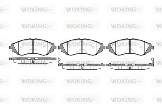 Bremsbelagsatz, Scheibenbremse Vorderachse WOKING P7453.02 Bild Bremsbelagsatz, Scheibenbremse Vorderachse WOKING P7453.02