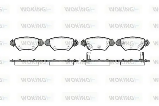 Bremsbelagsatz, Scheibenbremse Hinterachse WOKING P7853.02 Bild Bremsbelagsatz, Scheibenbremse Hinterachse WOKING P7853.02
