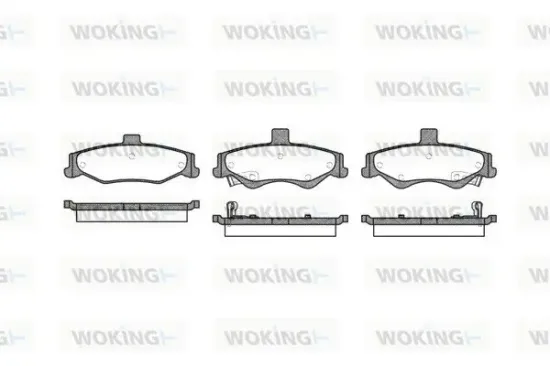 Bremsbelagsatz, Scheibenbremse Hinterachse WOKING P9653.02 Bild Bremsbelagsatz, Scheibenbremse Hinterachse WOKING P9653.02