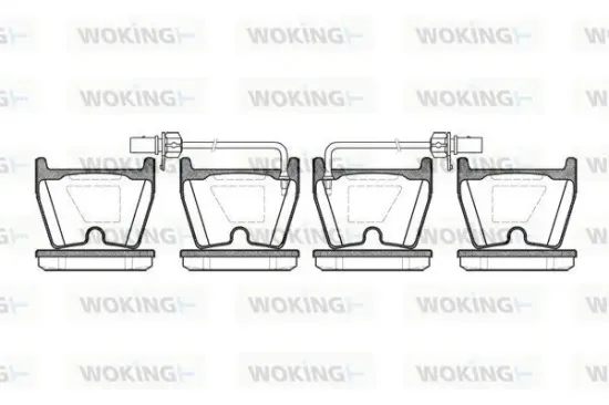 Bremsbelagsatz, Scheibenbremse Vorderachse WOKING P9963.02 Bild Bremsbelagsatz, Scheibenbremse Vorderachse WOKING P9963.02