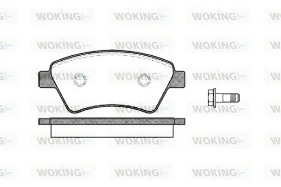 Bremsbelagsatz, Scheibenbremse Vorderachse WOKING P8763.10 Bild Bremsbelagsatz, Scheibenbremse Vorderachse WOKING P8763.10
