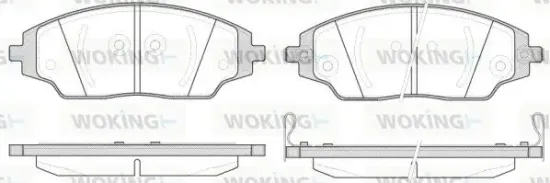 Bremsbelagsatz, Scheibenbremse Vorderachse WOKING P14373.02 Bild Bremsbelagsatz, Scheibenbremse Vorderachse WOKING P14373.02