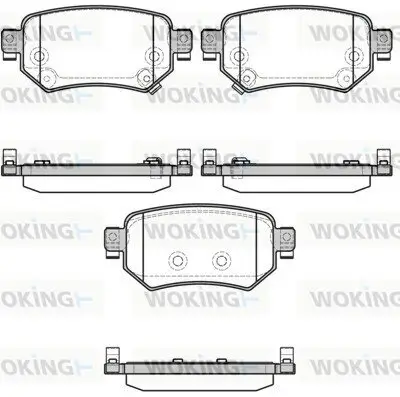 Bremsbelagsatz, Scheibenbremse Hinterachse WOKING P17823.02 Bild Bremsbelagsatz, Scheibenbremse Hinterachse WOKING P17823.02