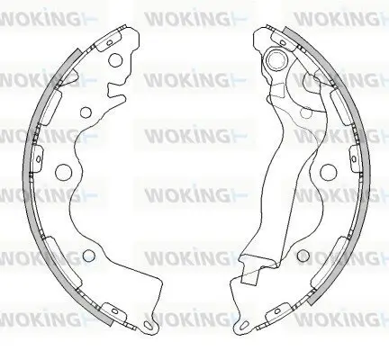 Bremsbacke, Feststellbremse Hinterachse WOKING Z4525.00 Bild Bremsbacke, Feststellbremse Hinterachse WOKING Z4525.00