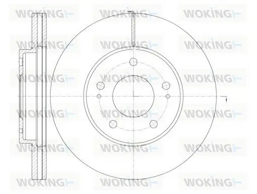 Bremsscheibe Vorderachse WOKING D61130.10 Bild Bremsscheibe Vorderachse WOKING D61130.10