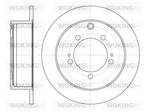 Bremsscheibe Hinterachse WOKING D61230.00 Bild Bremsscheibe Hinterachse WOKING D61230.00