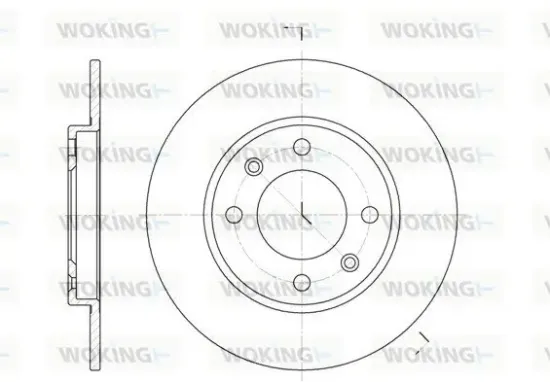 Bremsscheibe Hinterachse WOKING D6128.00 Bild Bremsscheibe Hinterachse WOKING D6128.00